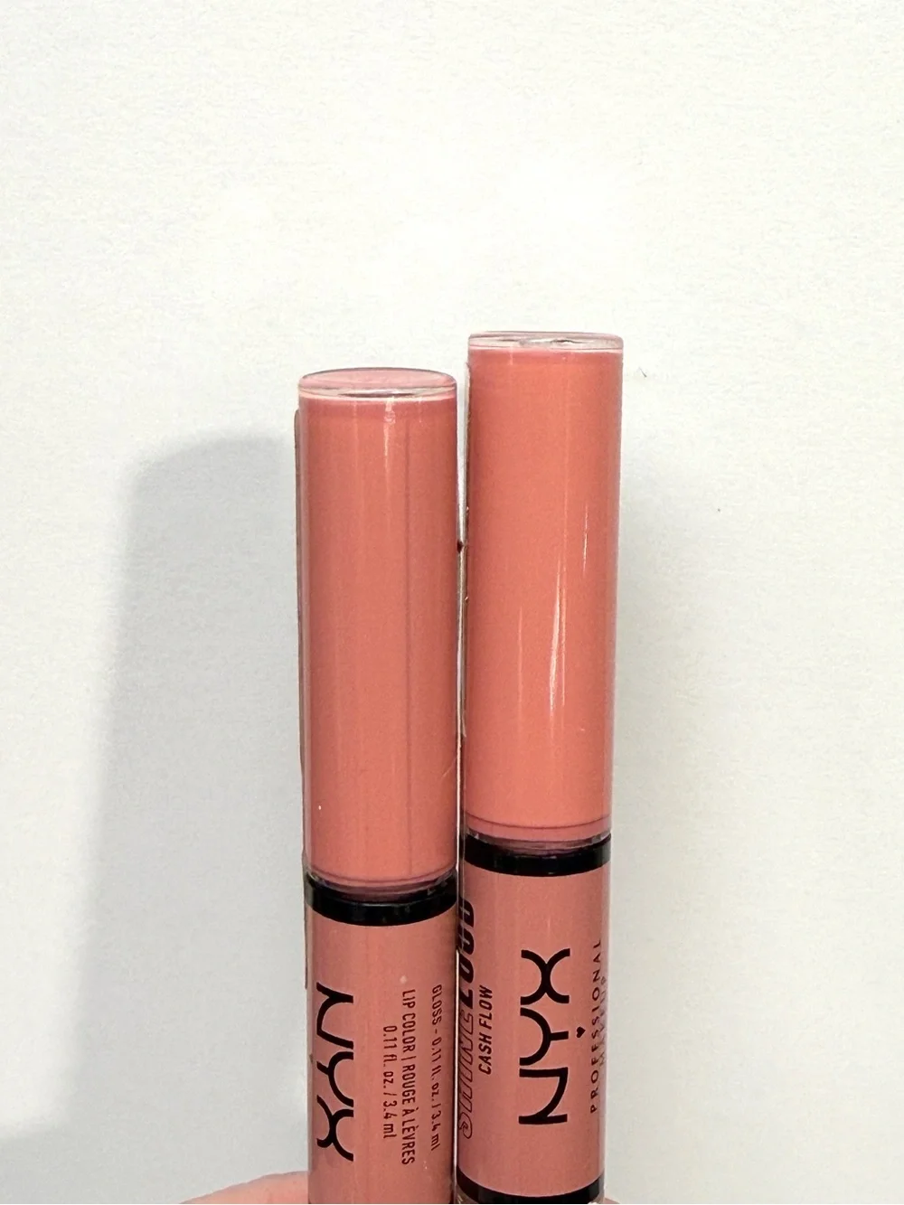 NYX Shine Loud Cash Flow Lot of 2 NEW Liquid Lip Gloss 0.11 oz Dual Ended
